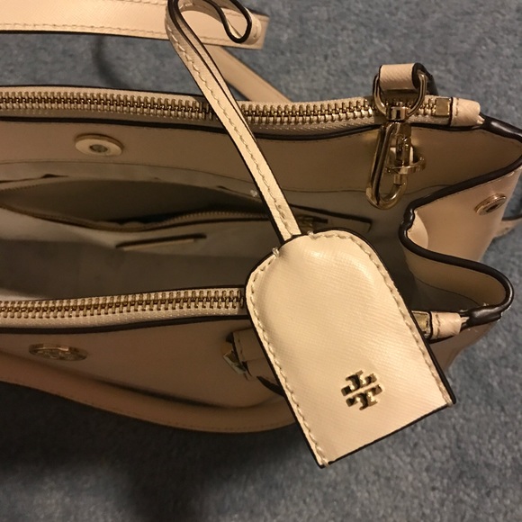 Tory Burch White Mini Robinson Tote - Picture 3 of 7